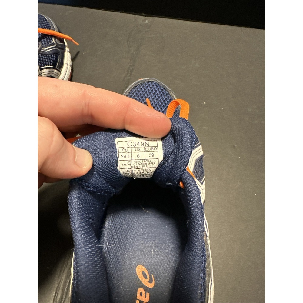 Asics GT-1000 2 Men's Running Shoes Blue Orange Size 6 Pre Owned - Picture 7 of 7